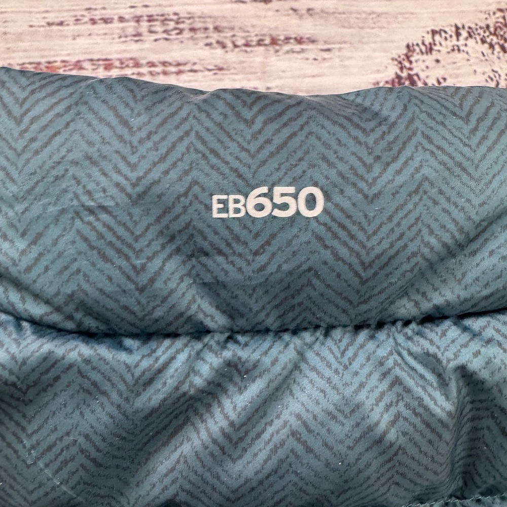 Eddie Bauer Women’s EB650 Down Vest Teal Herringbone – Size Small - Picture 9 of 9